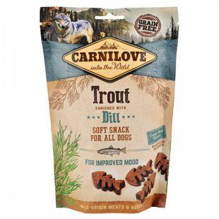 Ласощі Carnilove для собак Soft Snack з фореллю та кропом, 200 г 825771 фото