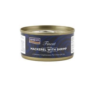 Натуральний Вологий корм для котів Fish4Cats Finest Скумбрія з креветками, 70 г 5954506 фото