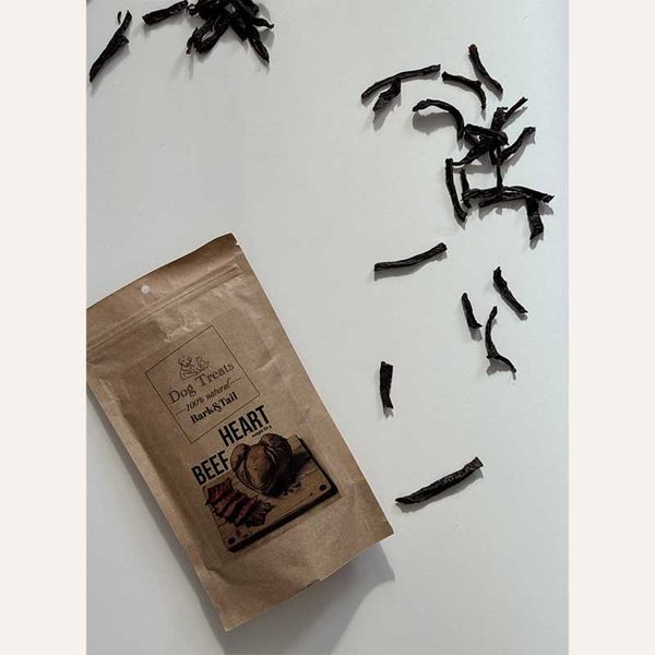 Натуральні ласощі для собак яловиче серце Bark&Tail - Dog Treats 100 % Beef Heart, 50 г 3816271 фото
