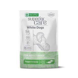 Nature's Protection Superior Care White Dogs Adult Tuna & Sea Bass Додатковий Вологий корм для собак, 70 г 2764106 фото
