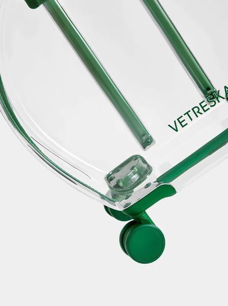 Переноска на колесах Vetreska Bubble для тварин до 9 к г зелено-прозора Д-45*Ш-25*В-49 см 064866 фото