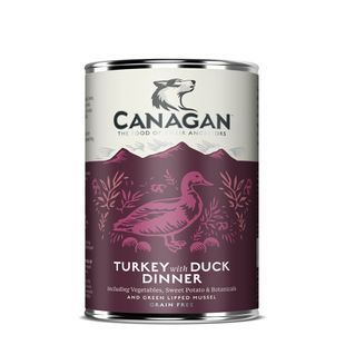 Вологий корм повнораціонний для собак Turkey & Duck Dinner &laquo;Індичка та качка&raquo; 400г, Canagan 376676952 фото