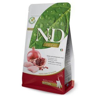 Farmina cat сухий N&D Grain Free PRIME CHICKEN & POMEGRANATE KITTEN 5кг 275522 фото