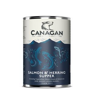 Вологий корм повнораціонний для собак Salmon & Herring Supper &laquo;Лосось та оселедець&raquo; 400г, Canagan 797906953 фото