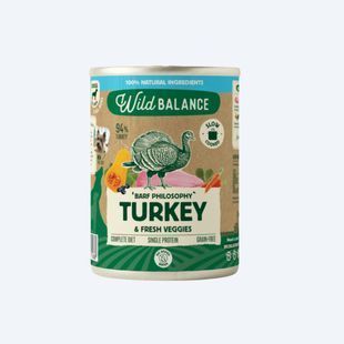 Вологий корм для собак Wildbalance Індичка та свіжі овочі BARF Philosophy, 400 г 32736588 фото