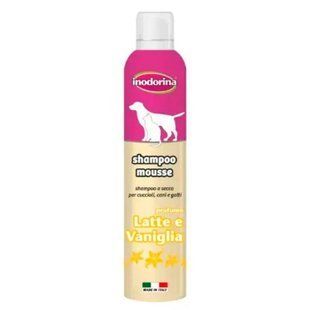 Inodorina Shampoo Mousse Lat Van - Шампунь-мус для собак та котів з ароматом ванілі та молока,300 мл 255573 фото
