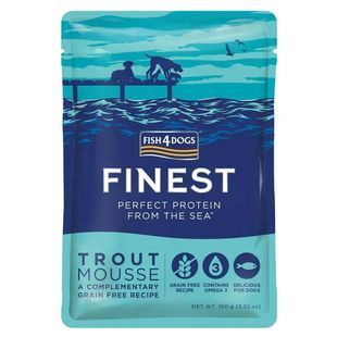 Натуральний Вологий корм для собак Мус з чистої форелі Fish4Dogs Finest, 100 г 722784512 фото