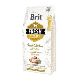 Корм сухий Brit Fresh Chicken/Potato Adult для дорослих всіх порід з куркою та картоплею, 2,5 кг 6265779 фото