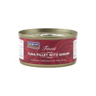 Натуральний Вологий корм для котів Fish4Cats Finest Філе тунця з креветками, 70 г 6834547 фото