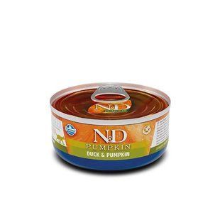 Farmina cat вологий N&D Grain Free PUMPKIN DUCK ADULT з гарбузом, качкою, 70г 9065912 фото