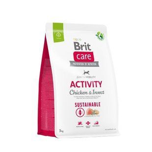 Корм сухий Brit Care Dog Sustainable Activity для дорослих з підвищеною актив з курка та комх , 3 кг 8885880 фото