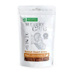 Nature's Protection Superior Care Rabbit Heart Bites Ласощі для собак серце кролика 75 г 4854068 фото