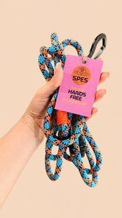 SPES повідець hands free 2в1, 8мм, 4м, blue orange 986335 фото