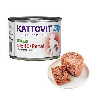 Вологий корм для котів Kattovit Veterinary Niere Renal Turkey паштет з індички, 185г 136911 фото
