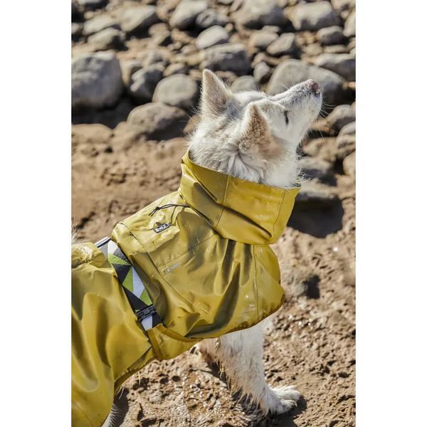 Рефлекторний дощовик для собак Hurtta Mudventure Reflective Coat 50 Жовтий 314726 фото