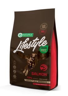 Nature's Protection Lifestyle Grain Free Salmon Adult All Breeds Сухий беззерновий з лососем корм для собак, 1,5 кг 6194021 фото