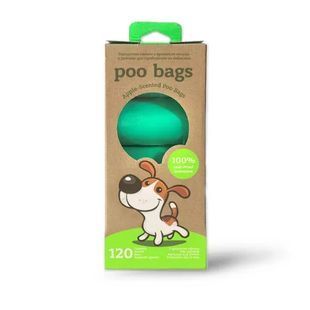 Poo Bags одноразові пакети для прибирання за тваринами яблуко, 120 шт (8 рулонів по 15 пакетів) 3576968 фото
