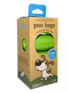 Poo Bags одноразові пакети для прибирання за тваринами без запаху, 120 шт (8 рулонів по 15 пакетів) 516966 фото