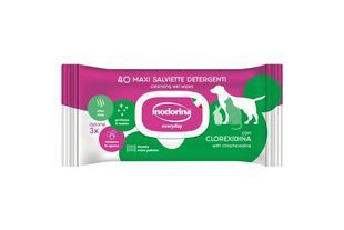 Inodorina Everyday Clorexidina Вологі серветки з хлоргексидином та морським ароматом, 40 шт 4406696 фото
