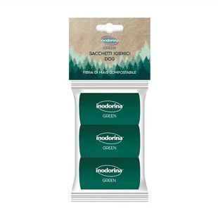 Inodorina Green Bags - Біорозкладні пакетики для прибирання з кукурузного волокна, 3 шт 99965588 фото