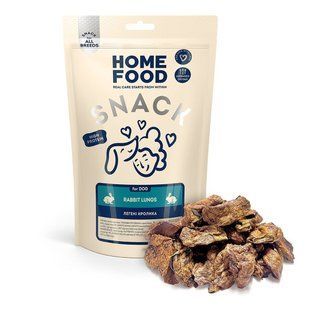 Ласощі Home Food For DOG Легені кролика, 80 г 154376 фото