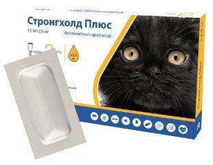 Стронгхолд Плюс 15м г краплі для кішок до, 2,5кг, 0,25мл х1 піпетки 7503725 фото