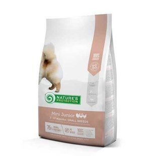 Nature's Protection Mini Junior Small Breeds Сухий корм для цуценят малих порід з м'ясом птиці, 2 кг 684027 фото