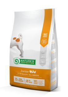 Nature's Protection Junior All Breeds Сухий корм для цуценят усіх порід з м'ясом птиці, 2 кг 67124028 фото