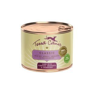 Вологий корм для собак Дикий олень з гарбузом, амарантом та журавлиною Classic Menu Terracanis, 200 г 013930 фото