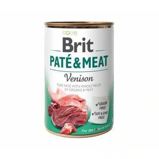 Корм вологий Brit Pate and Meat Vension для собак олениною, 400г 4605849 фото
