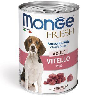 Вологий корм Monge Dog Wet FRESH телятина, 400г 9515461 фото