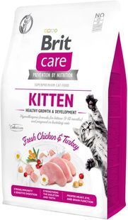 Корм сухий Brit Care GF Kitten Healthy Growth and Development для кошенят курка та індичка, 2 кг 705800 фото