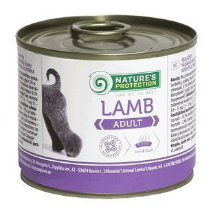 Nature's Protection Adult Lamb Вологий корм для собак з ягням, 200 г 5413984 фото
