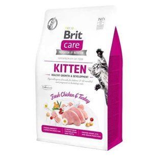 Корм сухий Brit Care GF Kitten Healthy Growth and Development для кошенят курка та індичка, 400г 735015801 фото