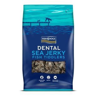 Натуральні ласощі для собак з 100% Шкіри Білої Риби Fish4Dogs Sea Jerky Рибні квадратики, 575 г 318324540 фото