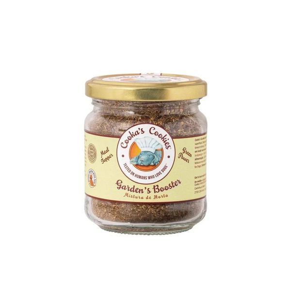 Натуральний топер (вітамінна та смакова добавка) для собак Cooka's Cookies Garden's Booster Топінамбур з кульбабою 80 г 4446417 фото