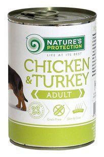 Nature's Protection Adult Chicken & Turkey Вологий корм для собак з куркою та індичкою, 400 г 091443990 фото
