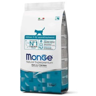 Сухий корм Monge Cat Kitten з куркою, 1,5кг 822355303 фото