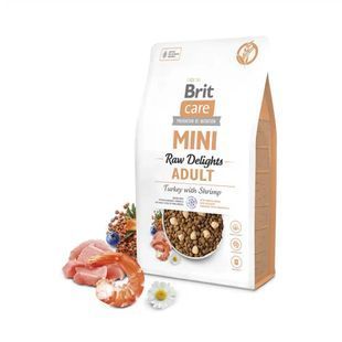Корм сухий Brit Care Mini Raw Delights Turkey with Shrimp для малих порід індичка з креветкою 2кг 2595908 фото