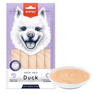 Wanpy КАЧКА (Creamy Duck) рідкі ласощі в стіках для собак 5шт.х14 г 274594840 фото