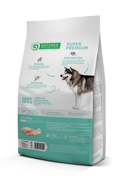 Nature's Protection Senior All Breed Сухий корм для літніх собак від 7 років усіх порід з м'ясом птиці, 4 кг 1974042 фото