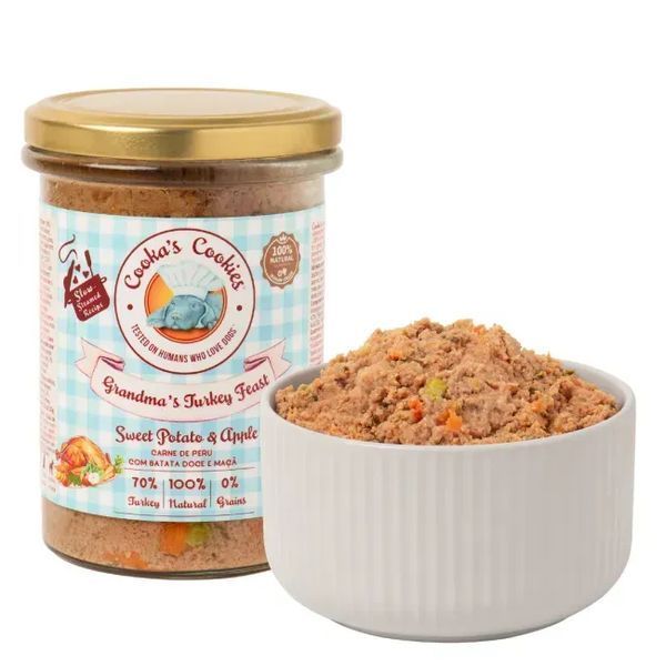 Натуральний вологий корм для собак Cooka's Cookies Grandma&rsquo;s Beef Stew Індичка на пару, 400 г 9815253 фото