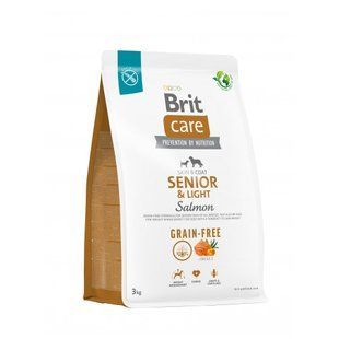 Корм сухий Brit Care Grain-free Senior and Light для собак похилого віку і надмірною вагою лосось, 3 кг 11925865 фото