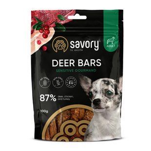 Джерки Savory Bars With Venison, батончики з олениною, 100 г 609314345 фото