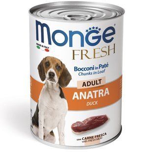 Вологий корм Monge Dog Wet FRESH качка, 400г 515464 фото