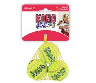 KONG Іграшка для собак SqueakAir Balls -Тенісні М'ячі з писк, S, 3 шт 835963301 фото