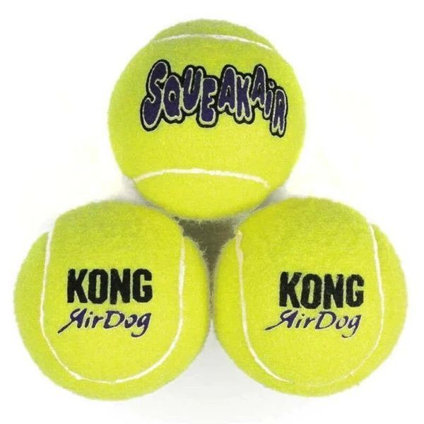 KONG Іграшка для собак SqueakAir Balls -Тенісні М'ячі з писк, S, 3 шт 835963301 фото